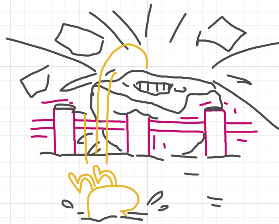 A panel from I've Been Everywhere, Man, episode nine of the Board Boards object show by Furretwalk/WalkingFurret.